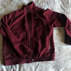 Dark red scrub jacket/outerwear Figs